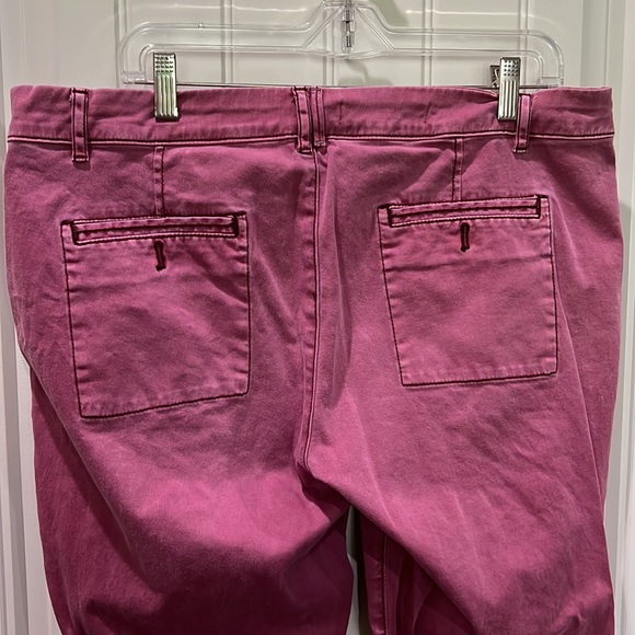 EUC Pilcro Anthropologie Pink Cotton Cropped Capris Pant Pants size 33 - Picture 5 of 8